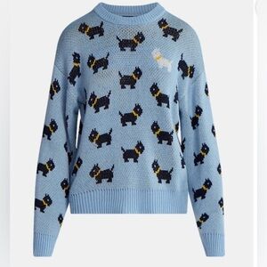 Netflix Stranger Things Scottie Dog Blue Sweater Erica No Boundaries 80s Retro